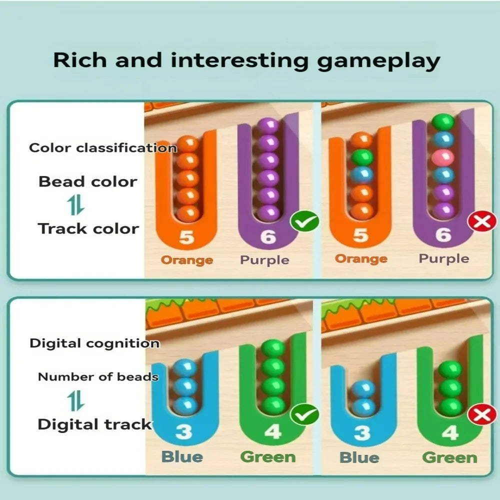 Balle magnétique labyrinthe pour enfants, idéale pour développer la concentration, l'écriture et la logique chez les bébés de 3 à 4 ans. Un jeu d'éveil et de réflexion.