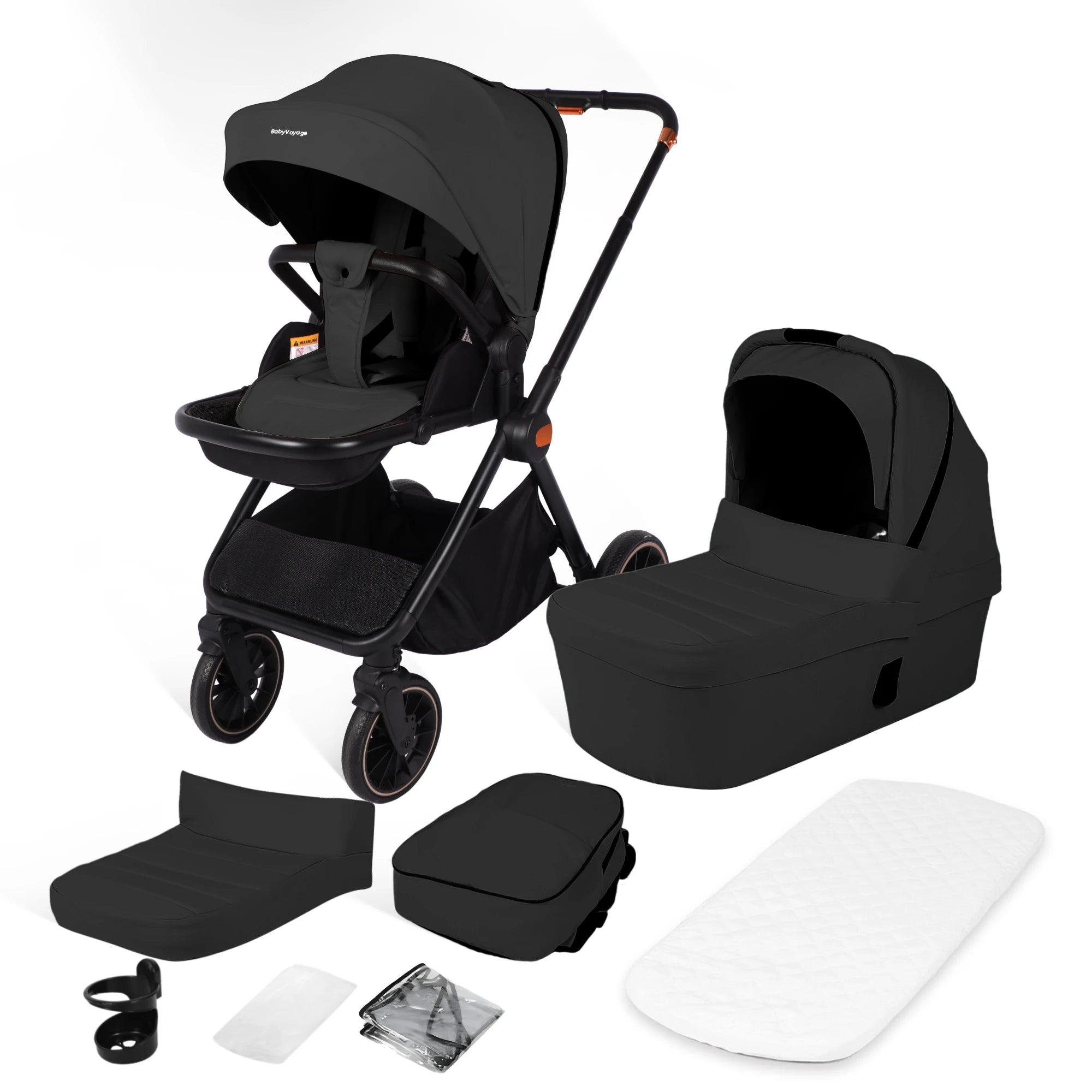 Poussette 2 en 1 pour bébé, siège auto réversible pour nouveau-né, en stock en UE, multifonctionnelle et légère.