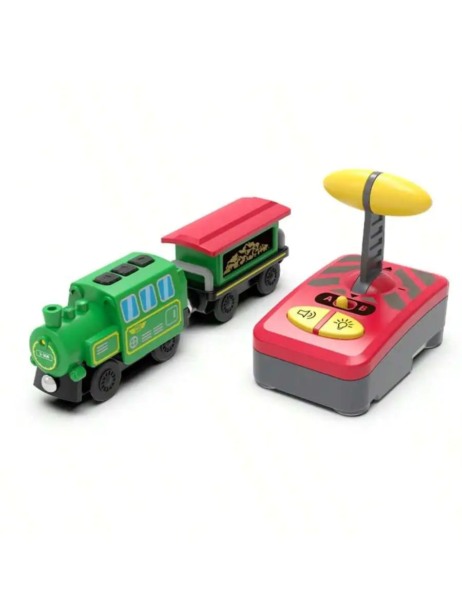 .Circuit de train électrique RC miniature magnétique à fentes, compatible avec tous les rails en bois. Accessoires de circuit de train, cadeau de Noël pour enfants