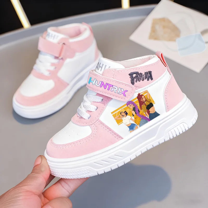 Chaussures de sport pour enfants à imprimé dessin animé, baskets K-Pop Demon Hunters pour filles et tout-petits, chaussures décontractées légères