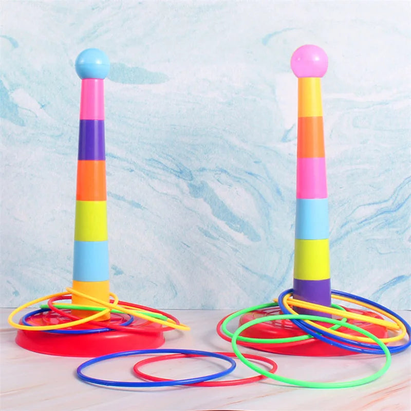 Jeu de lancer de cercles pour enfants, jouets empilables à spirales, amusant à l'intérieur et à l'extérieur, activité interactive parent-enfant, cadeau d'éveil.
