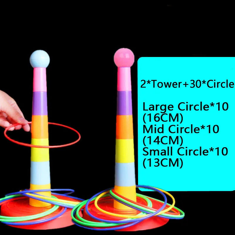 Jeu de lancer de cercles pour enfants, jouets empilables à spirales, amusant à l'intérieur et à l'extérieur, activité interactive parent-enfant, cadeau d'éveil.