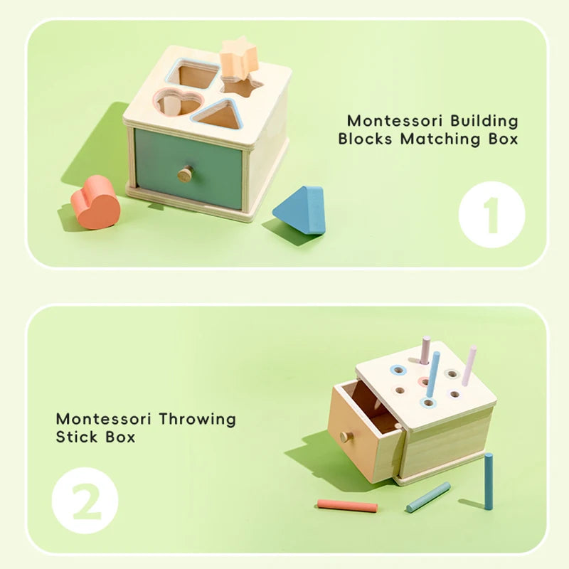 Coffret de rangement en bois pour trier les couleurs et les formes, jeu d'association, jouet sensoriel pour la motricité fine, apprentissage Montessori, cadeau pour bébé