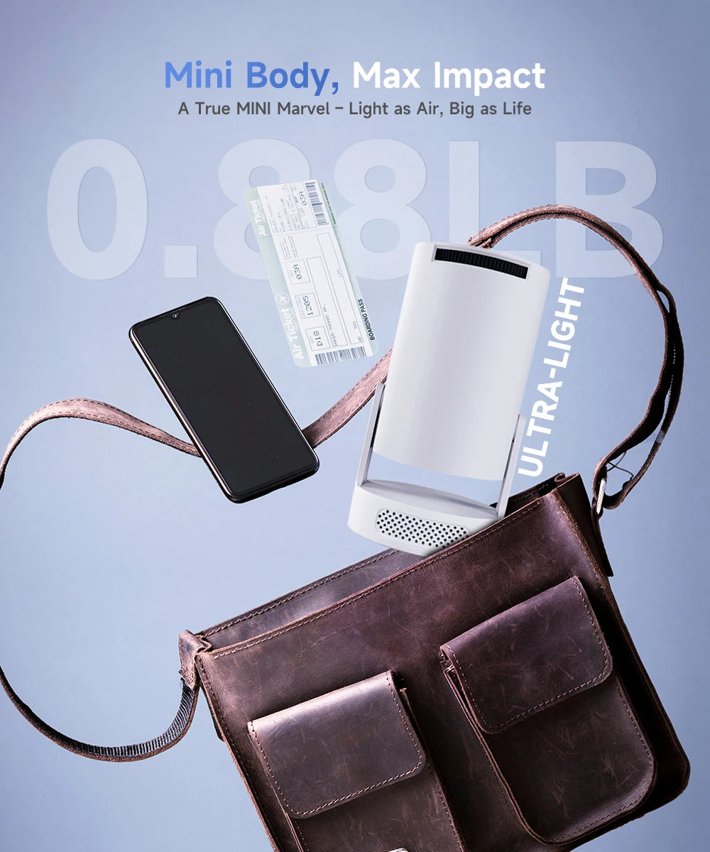 Projecteur portable Magcubic HY300 Pro+ 4K Android 11, 8000 lumens, WiFi 6, BT5.4, haut-parleur HiFi 5 W, compatible HD 720p, idéal pour le cinéma en extérieur