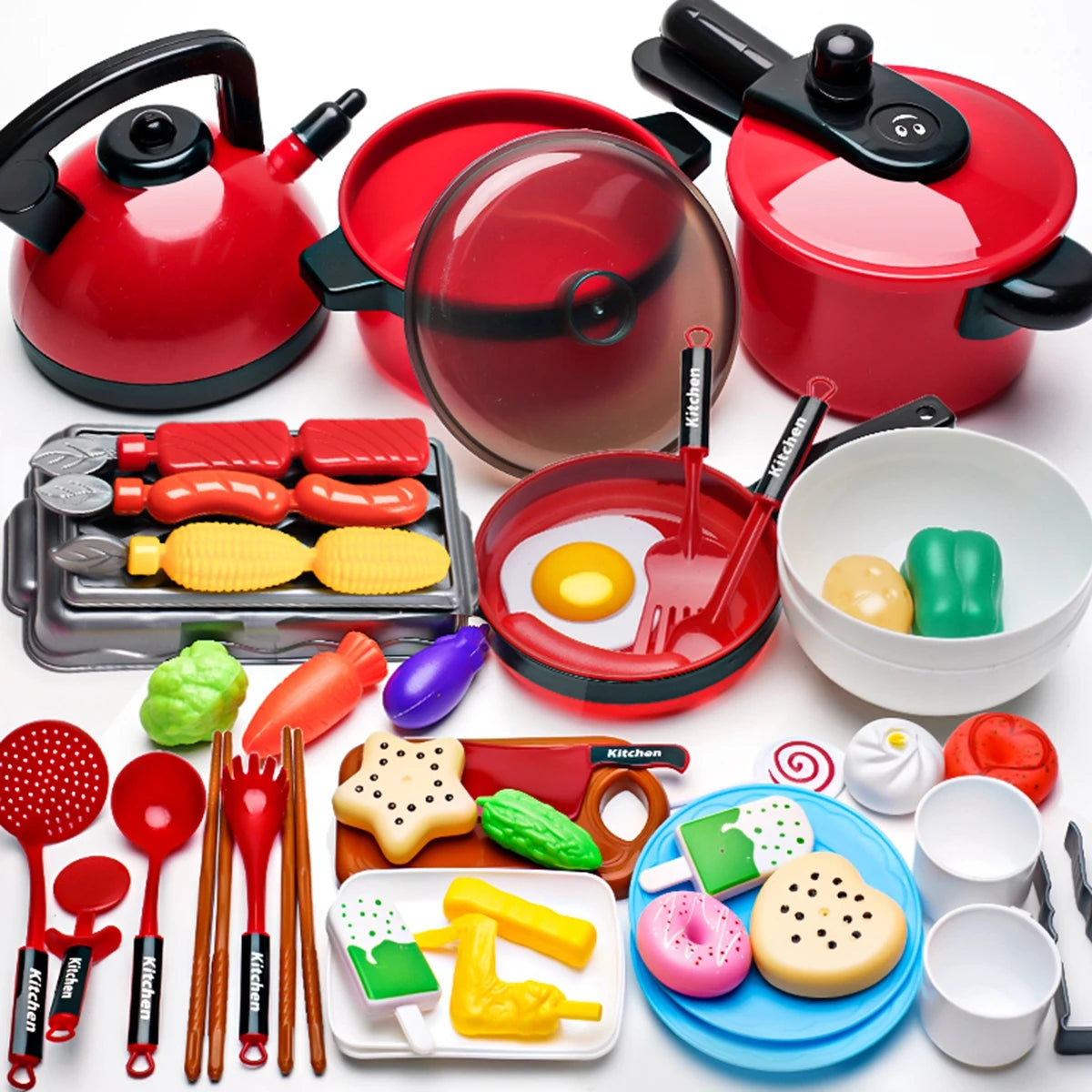 Jouets de cuisine haute fidélité pour enfants, à utiliser à la maison ou à l'école, pour jouer au chef et s'amuser à faire semblant de cuisiner.