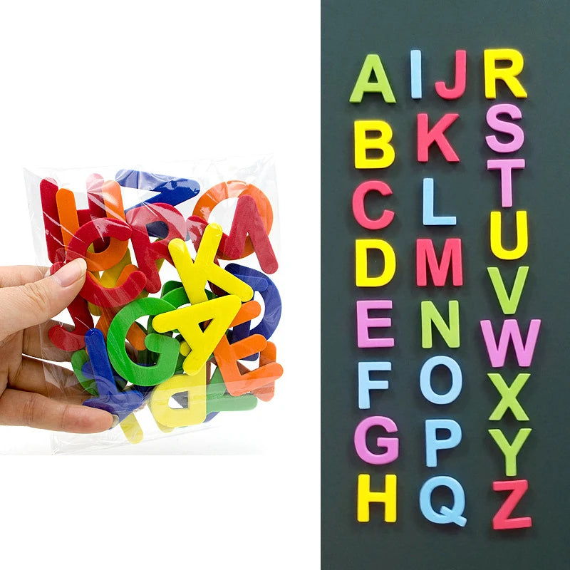 Lettres magnétiques de l'alphabet en mousse EVA, autocollants pour réfrigérateur, jouet éducatif pour tout-petits et enfants, apprentissage de l'orthographe et du comptage, cadeau