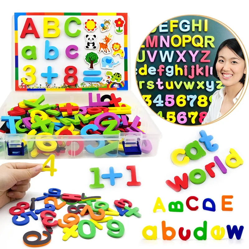 Lettres magnétiques de l'alphabet en mousse EVA, autocollants pour réfrigérateur, jouet éducatif pour tout-petits et enfants, apprentissage de l'orthographe et du comptage, cadeau