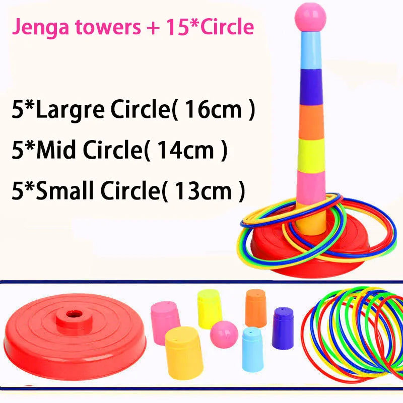 Jeu de lancer de cercles pour enfants, jouets empilables à spirales, amusant à l'intérieur et à l'extérieur, activité interactive parent-enfant, cadeau d'éveil.