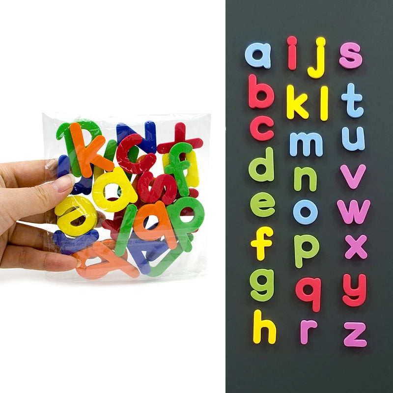 Lettres magnétiques de l'alphabet en mousse EVA, autocollants pour réfrigérateur, jouet éducatif pour tout-petits et enfants, apprentissage de l'orthographe et du comptage, cadeau