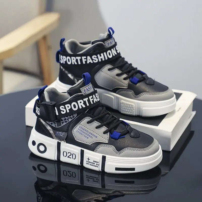 Baskets montantes décontractées pour enfants et adolescents, chaussures de sport pour le printemps et l'automne, chaussures de course pour garçons et filles