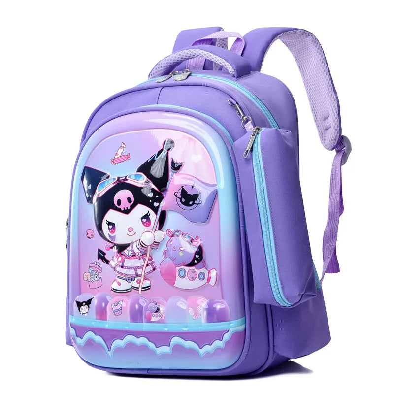 Sacs à dos Kuromi pour étudiants, sacs d'école à motifs de dessins animés, sacs à dos La Reine des Neiges pour élèves du primaire, sacs à dos décontractés pour enfants