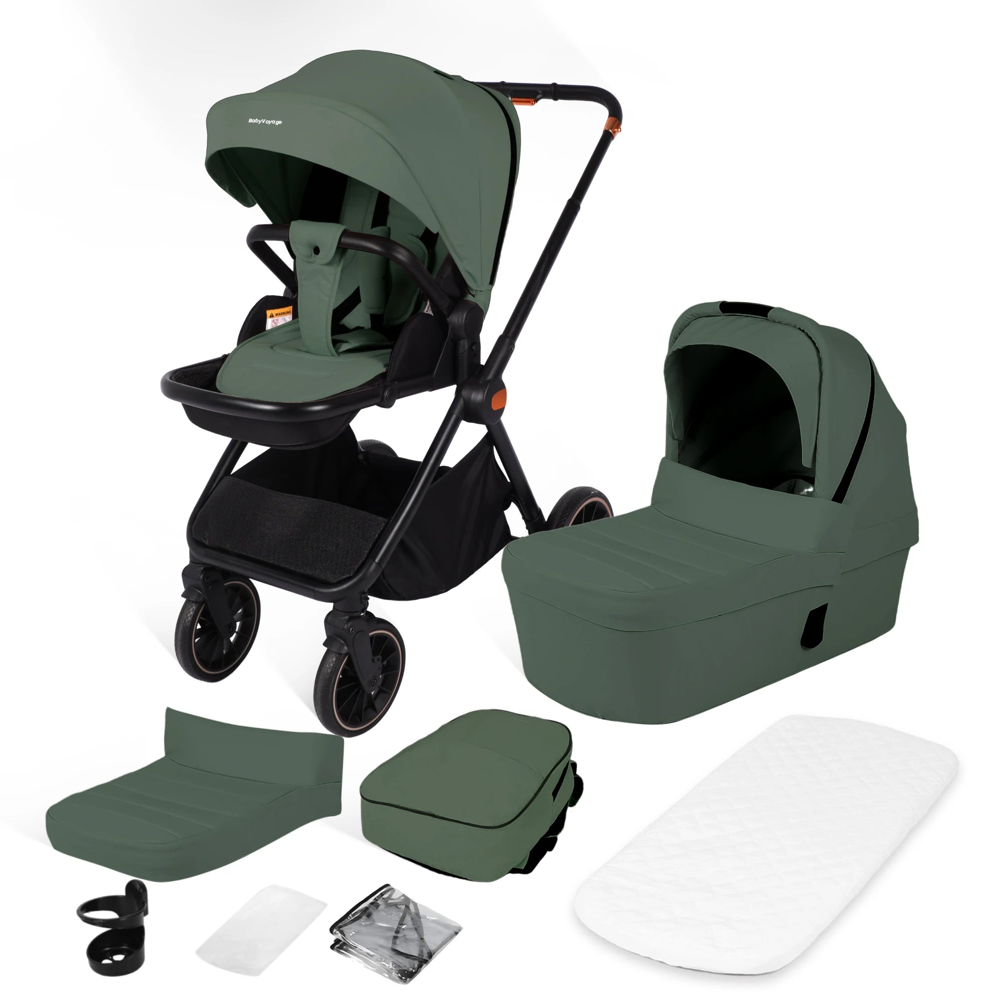 Poussette 2 en 1 pour bébé, siège auto réversible pour nouveau-né, en stock en UE, multifonctionnelle et légère.
