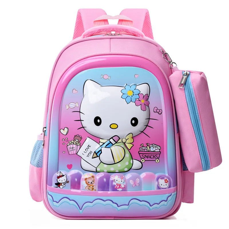 Sacs à dos Kuromi pour étudiants, sacs d'école à motifs de dessins animés, sacs à dos La Reine des Neiges pour élèves du primaire, sacs à dos décontractés pour enfants