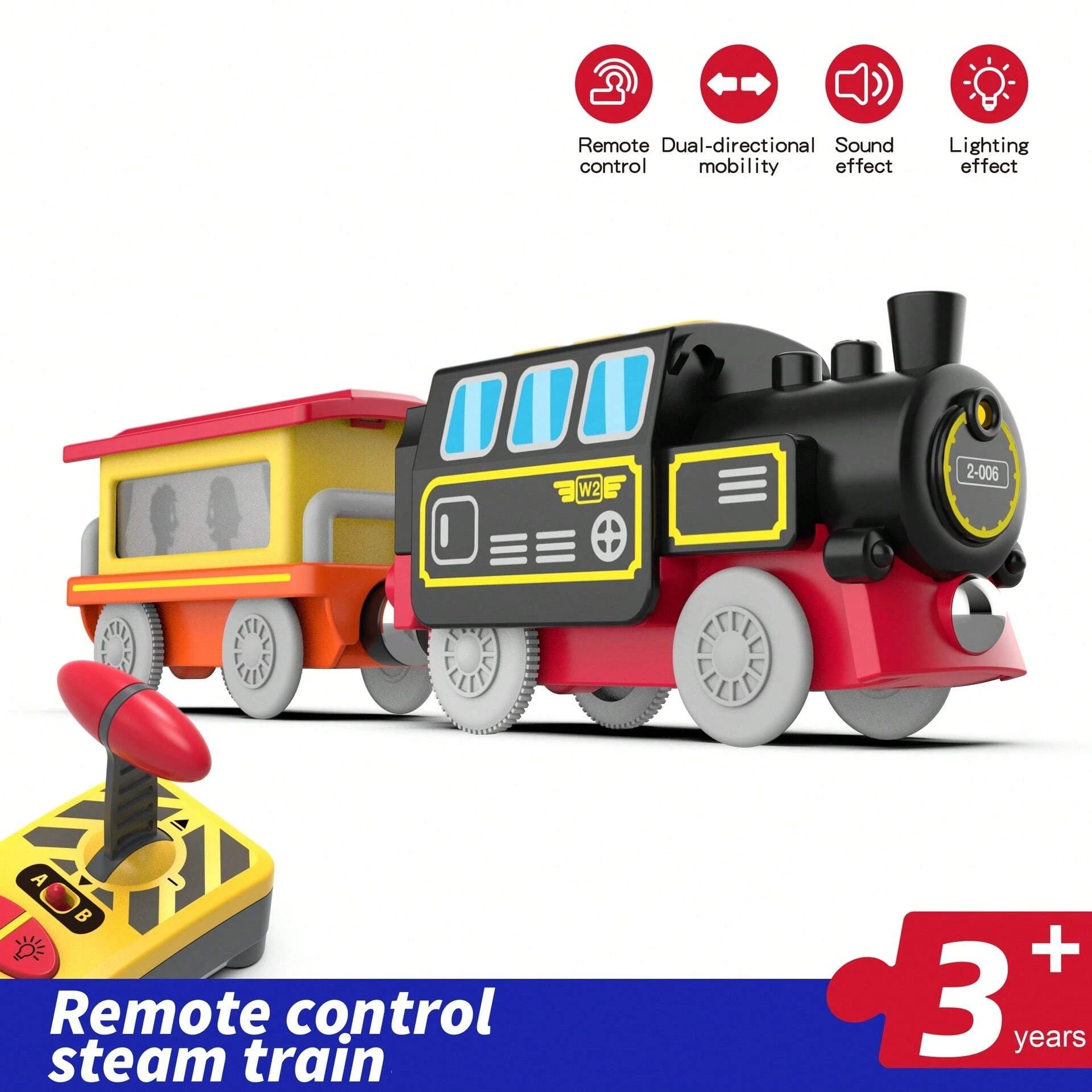 .Circuit de train électrique RC miniature magnétique à fentes, compatible avec tous les rails en bois. Accessoires de circuit de train, cadeau de Noël pour enfants