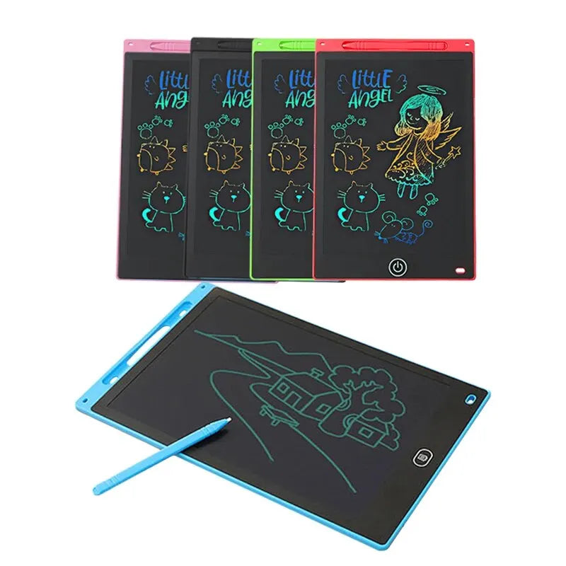 Tablette à dessin LCD 6,5/8,5/10/12 pouces pour enfants, tableau effaçable rechargeable avec stylet, jouet éducatif de voyage, cadeau idéal pour garçons et filles.