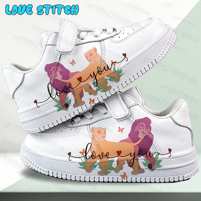 Baskets Le Roi Lion pour garçons et filles, modèle Simba, chaussures de sport légères et antidérapantes avec crochets, idéales pour l'extérieur et les activités pour enfants. Cadeau idéal pour les enfants.