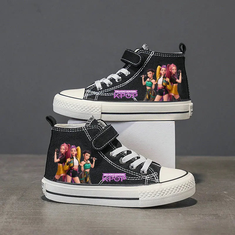 Chaussures en toile pour enfants, baskets KPop Demon Hunters pour filles, chaussures de sport Rumi Mira Zoey, chaussures de tennis pour étudiants, chaussures de course en extérieur