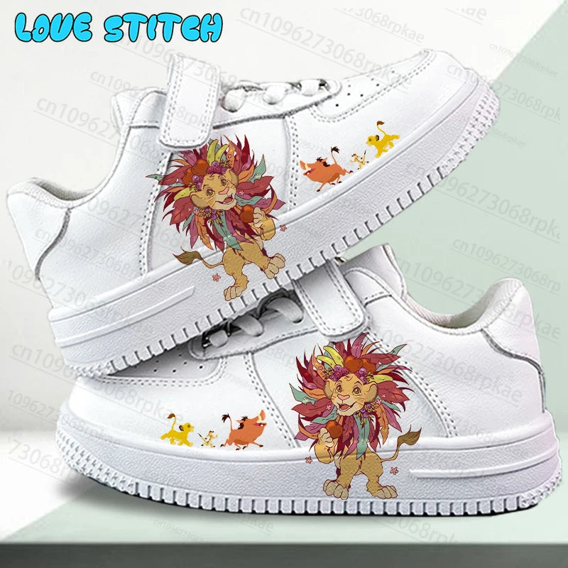 Baskets Le Roi Lion pour garçons et filles, modèle Simba, chaussures de sport légères et antidérapantes avec crochets, idéales pour l'extérieur et les activités pour enfants. Cadeau idéal pour les enfants.