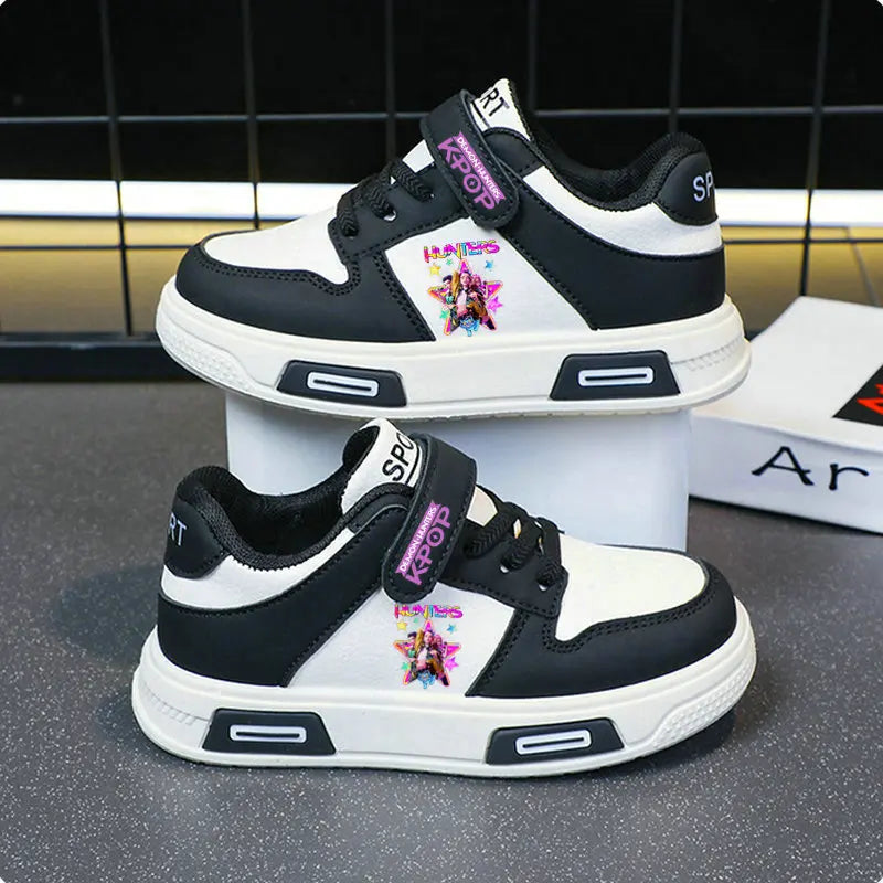 Chaussures Kpop Demon Hunters pour enfants, baskets pour filles, chaussures blanches d'automne, chaussures de course décontractées, semelle souple antidérapante