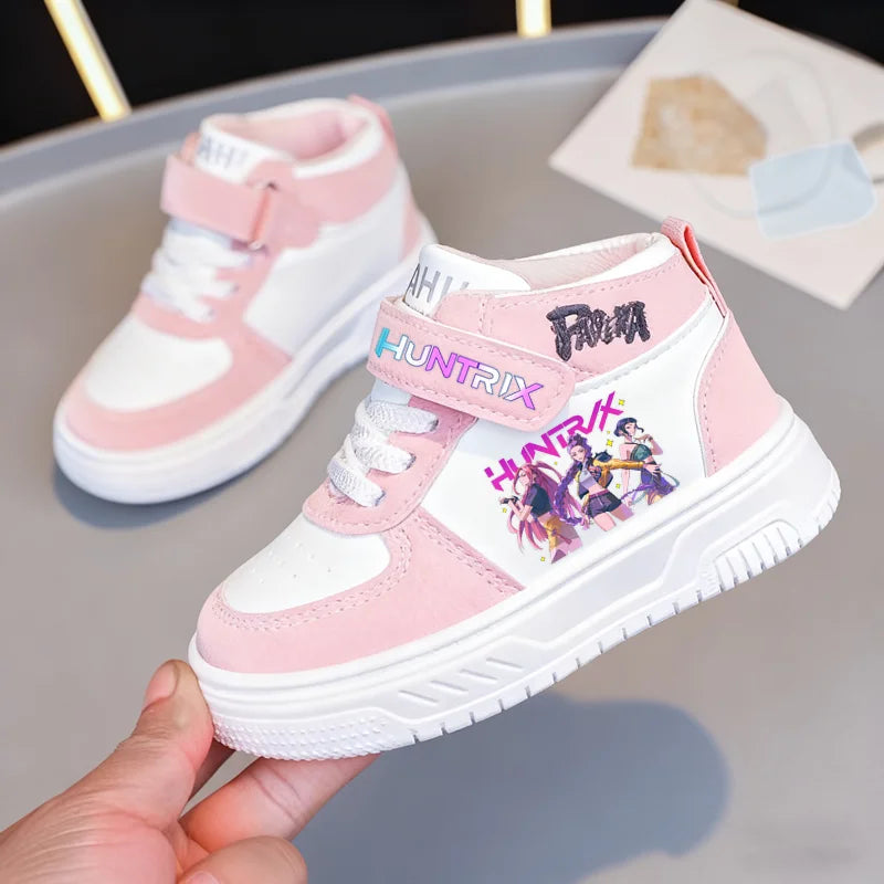 Chaussures de sport pour enfants à imprimé dessin animé, baskets K-Pop Demon Hunters pour filles et tout-petits, chaussures décontractées légères