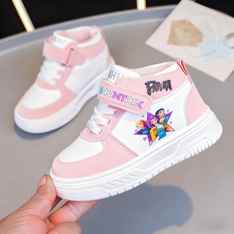 Chaussures de sport pour enfants à imprimé dessin animé, baskets K-Pop Demon Hunters pour filles et tout-petits, chaussures décontractées légères