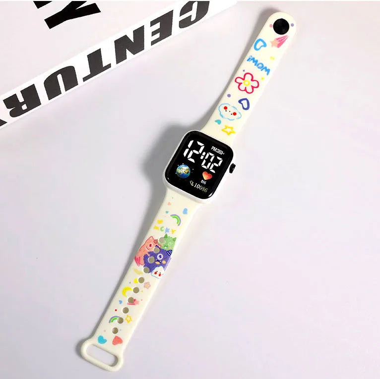 Nouveau point enfants montres filles Reloj Inteligente Para Niños Niña Reloj Hello Kitty montre numérique femmes Relógio Infantil