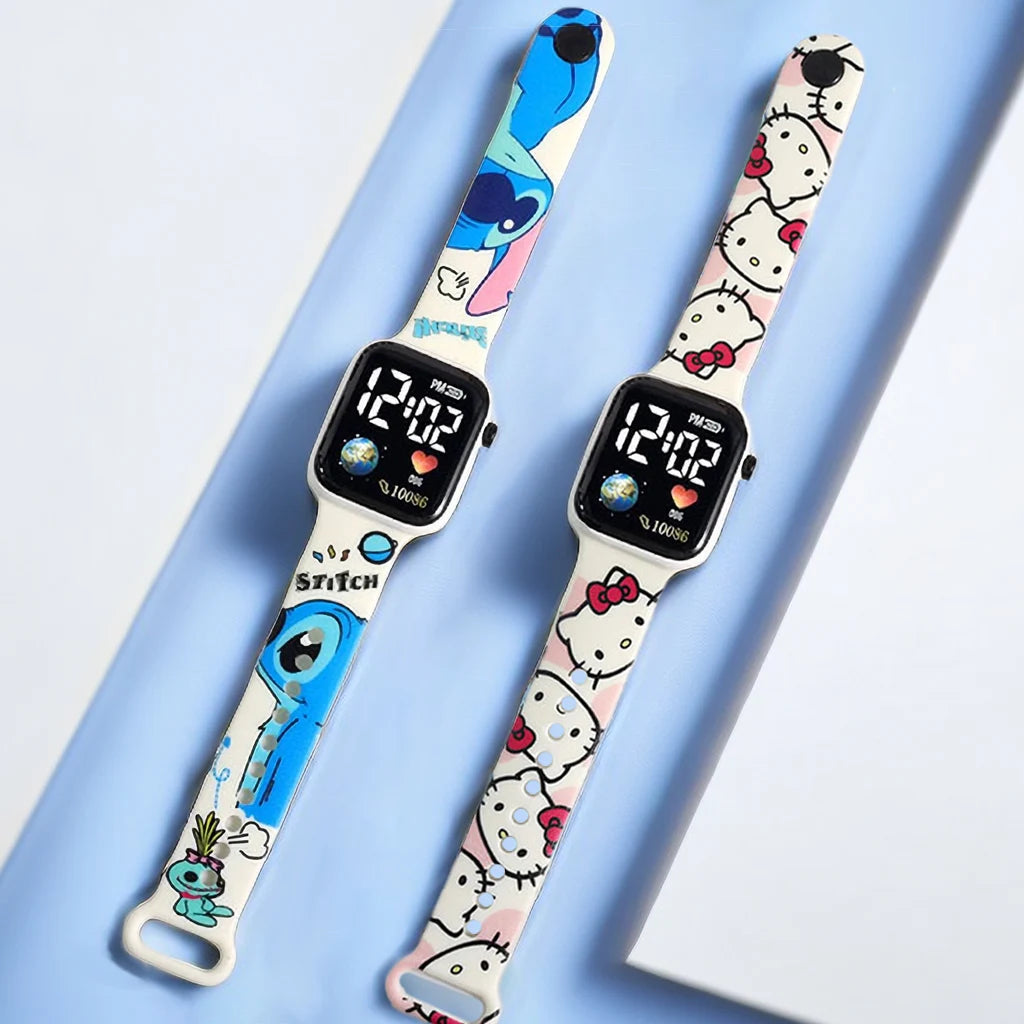 Nouveau point enfants montres filles Reloj Inteligente Para Niños Niña Reloj Hello Kitty montre numérique femmes Relógio Infantil