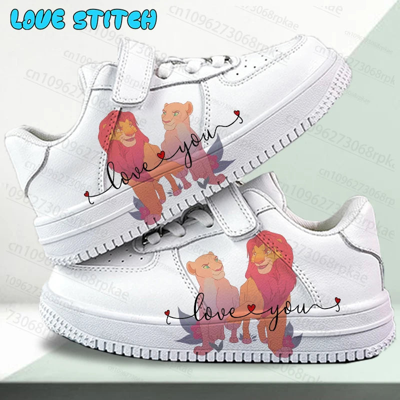 Baskets Le Roi Lion pour garçons et filles, modèle Simba, chaussures de sport légères et antidérapantes avec crochets, idéales pour l'extérieur et les activités pour enfants. Cadeau idéal pour les enfants.
