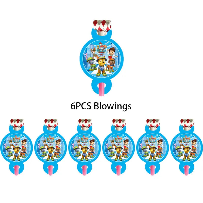 Kit de décoration Pat' Patrouille pour anniversaire : ballons, décor, assiettes, décorations pour cupcakes, autocollants Pat' Patrouille, cadeaux pour enfants