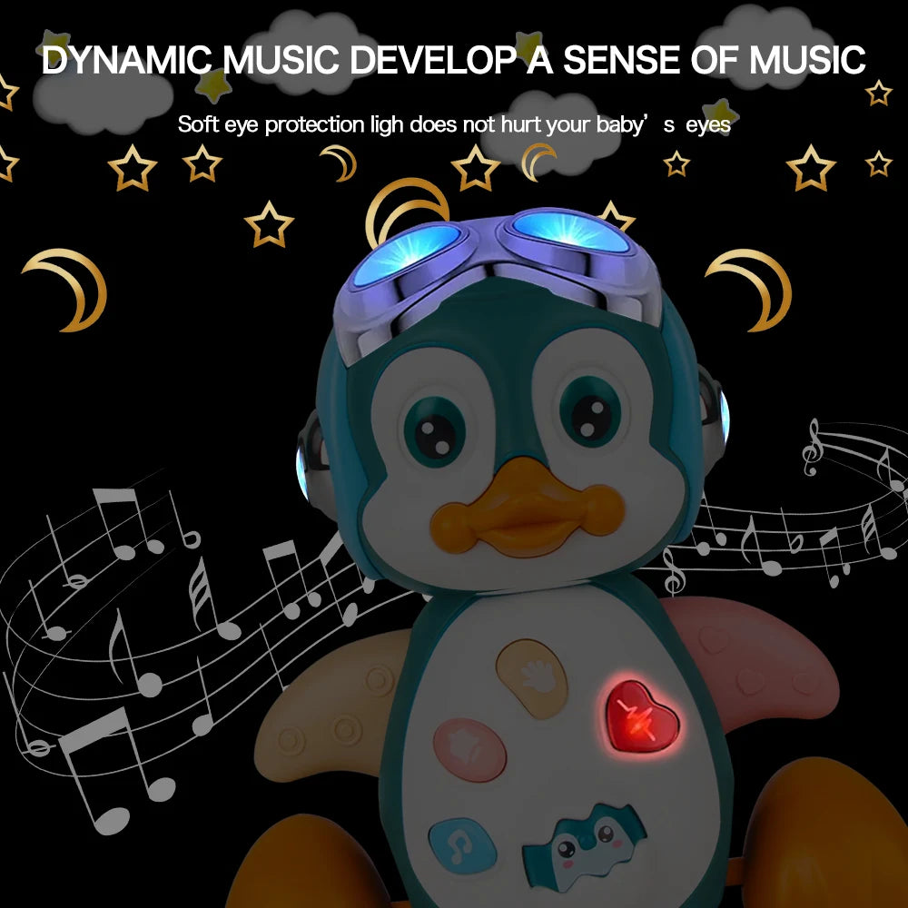 Jouets musicaux pour bébé qui rampe
Pingouin qui marche
Jouets dansants et lumineux pour tout-petits
Cadeau interactif pour l'éveil et le temps passé sur le ventre