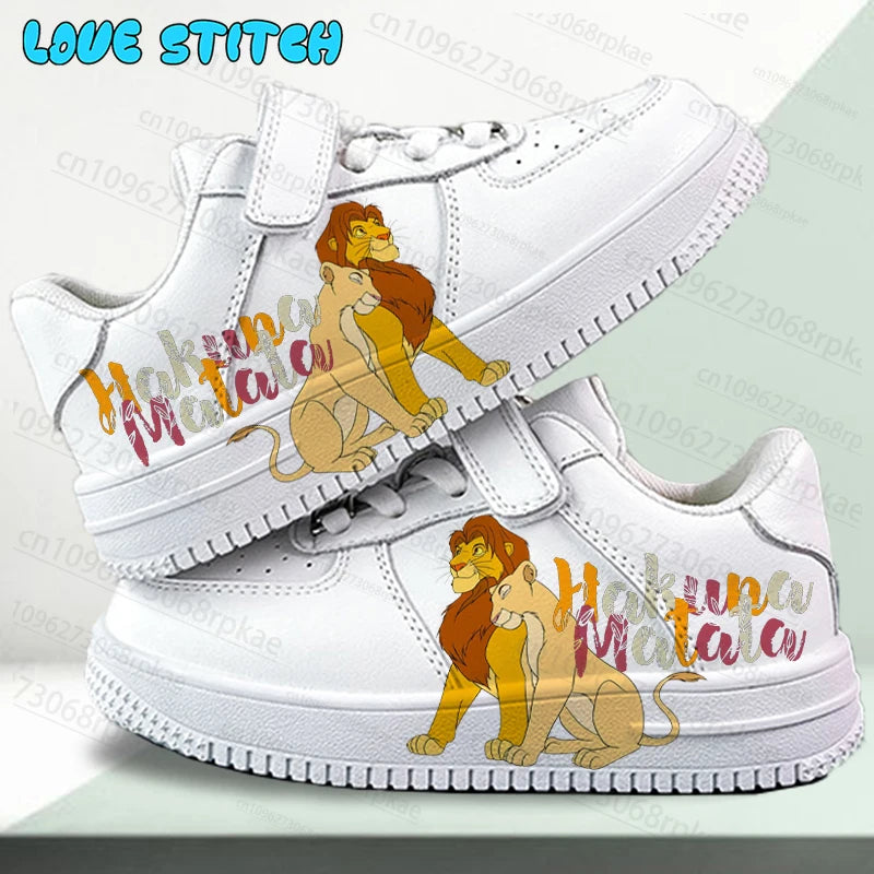 Baskets Le Roi Lion pour garçons et filles, modèle Simba, chaussures de sport légères et antidérapantes avec crochets, idéales pour l'extérieur et les activités pour enfants. Cadeau idéal pour les enfants.