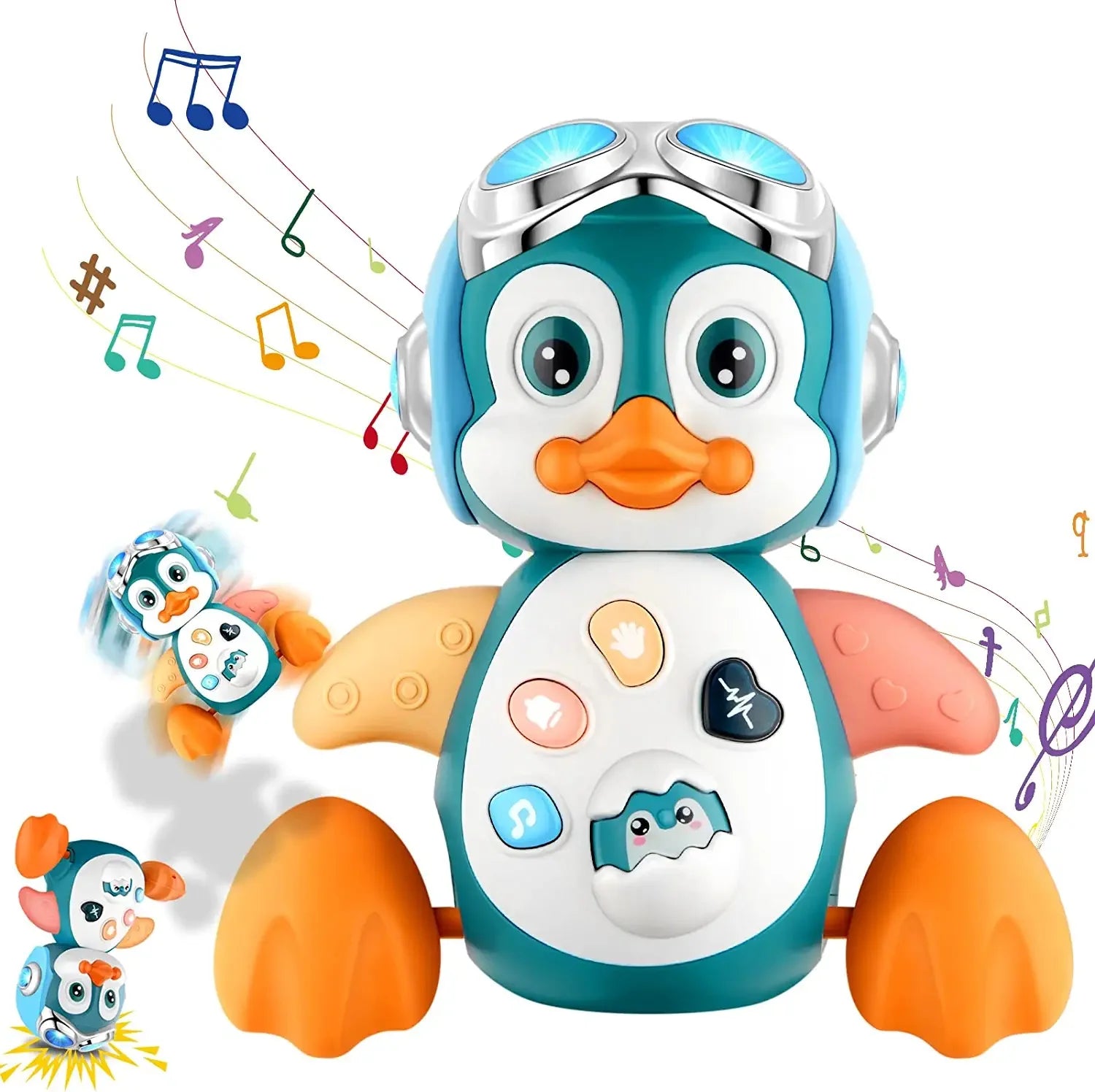 Jouets musicaux pour bébé qui rampe
Pingouin qui marche
Jouets dansants et lumineux pour tout-petits
Cadeau interactif pour l'éveil et le temps passé sur le ventre