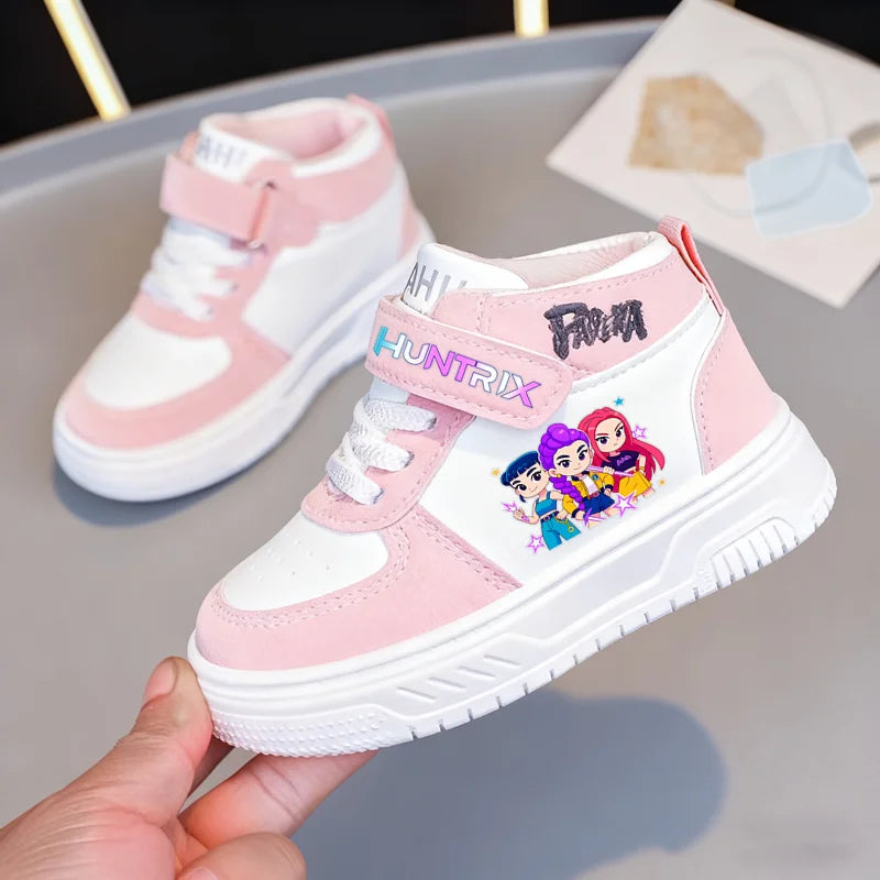 Chaussures de sport pour enfants à imprimé dessin animé, baskets K-Pop Demon Hunters pour filles et tout-petits, chaussures décontractées légères