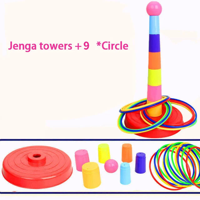 Jeu de lancer de cercles pour enfants, jouets empilables à spirales, amusant à l'intérieur et à l'extérieur, activité interactive parent-enfant, cadeau d'éveil.