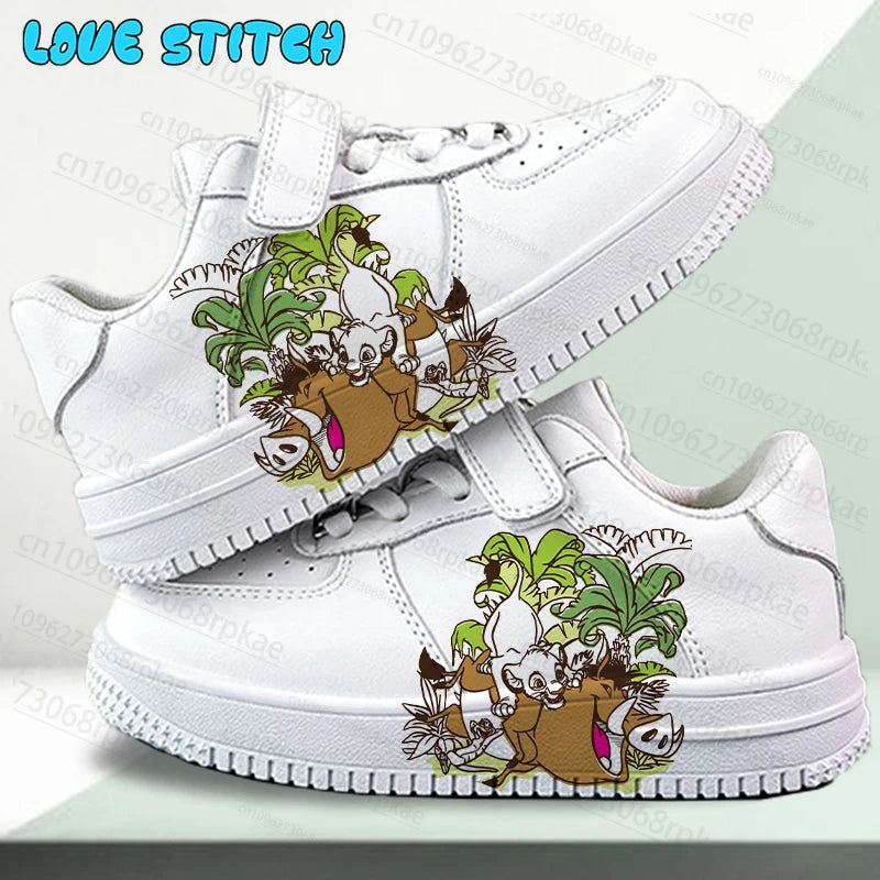 Baskets Le Roi Lion pour garçons et filles, modèle Simba, chaussures de sport légères et antidérapantes avec crochets, idéales pour l'extérieur et les activités pour enfants. Cadeau idéal pour les enfants.