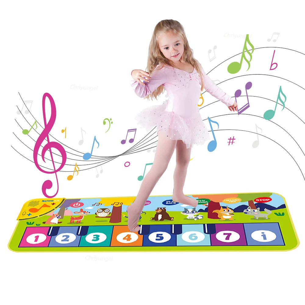 Tapis de piano pour enfants 80 x 30 cm, clavier de sol pour tout-petits, tapis de danse, jouet musical, instrument de musique, cadeau pour filles et garçons