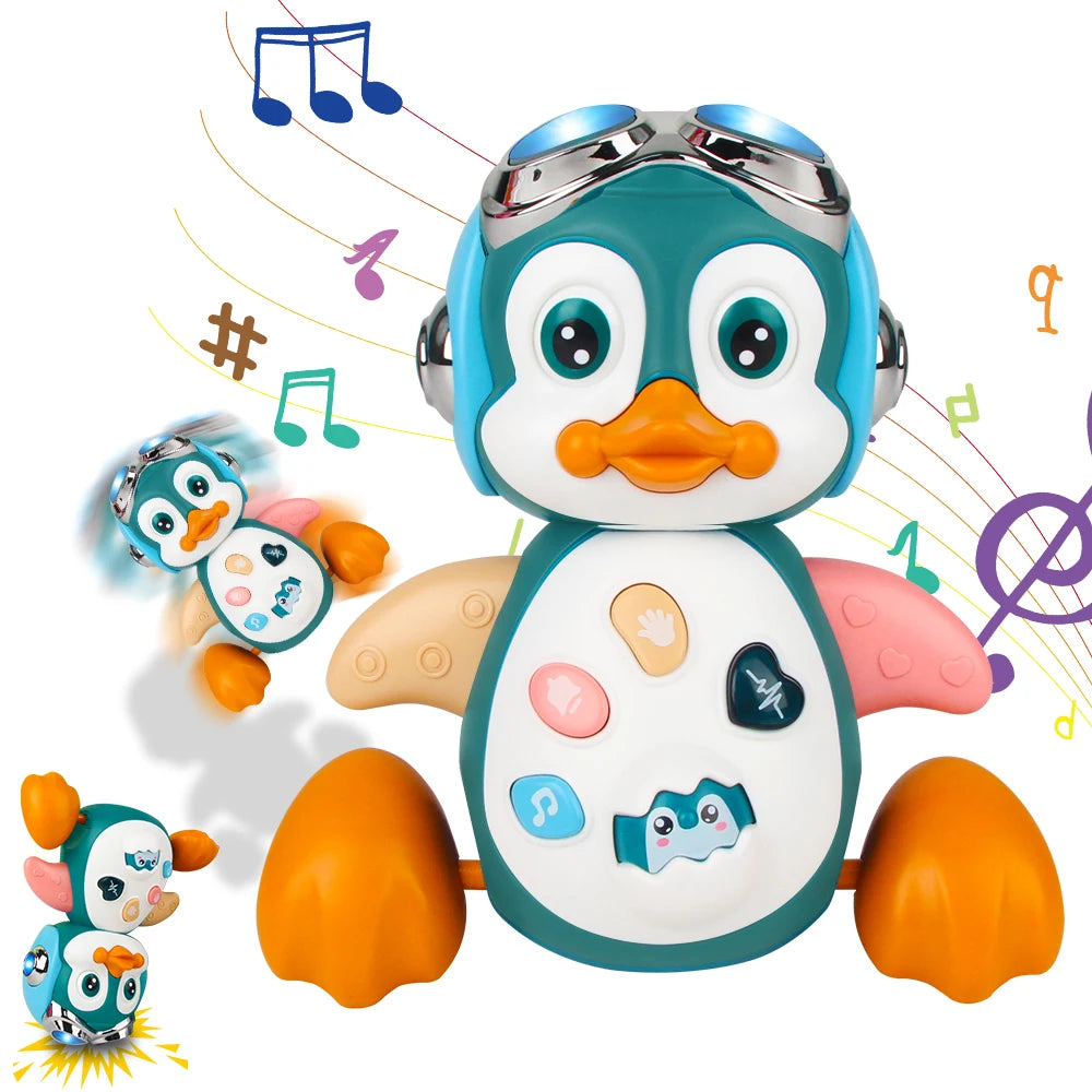 Jouets musicaux pour bébé qui rampe
Pingouin qui marche
Jouets dansants et lumineux pour tout-petits
Cadeau interactif pour l'éveil et le temps passé sur le ventre