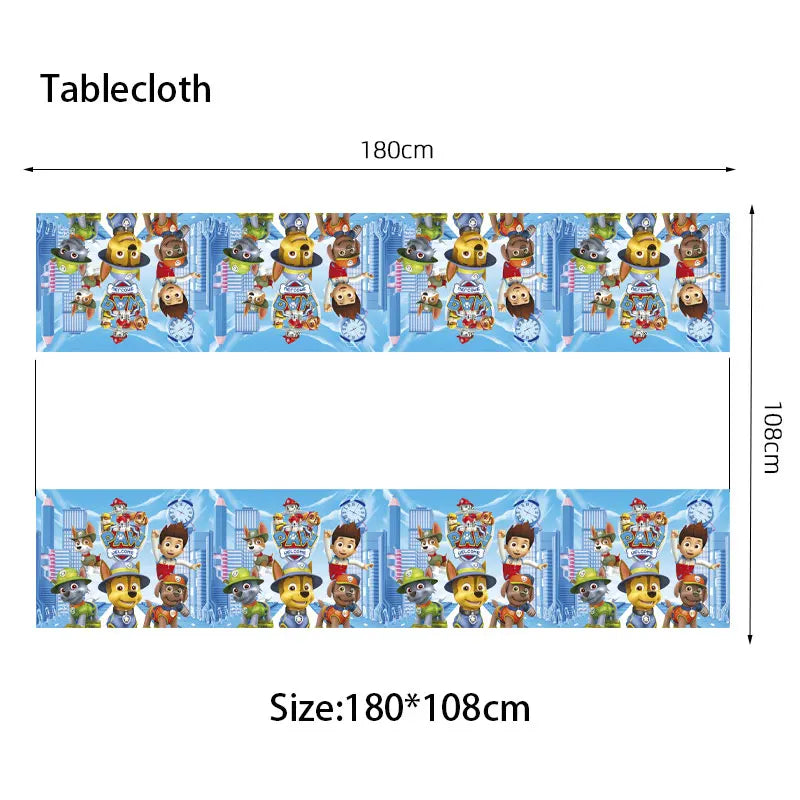 Kit de décoration Pat' Patrouille pour anniversaire : ballons, décor, assiettes, décorations pour cupcakes, autocollants Pat' Patrouille, cadeaux pour enfants