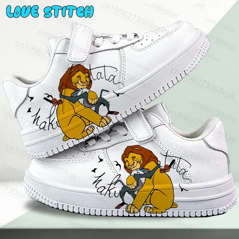 Baskets Le Roi Lion pour garçons et filles, modèle Simba, chaussures de sport légères et antidérapantes avec crochets, idéales pour l'extérieur et les activités pour enfants. Cadeau idéal pour les enfants.