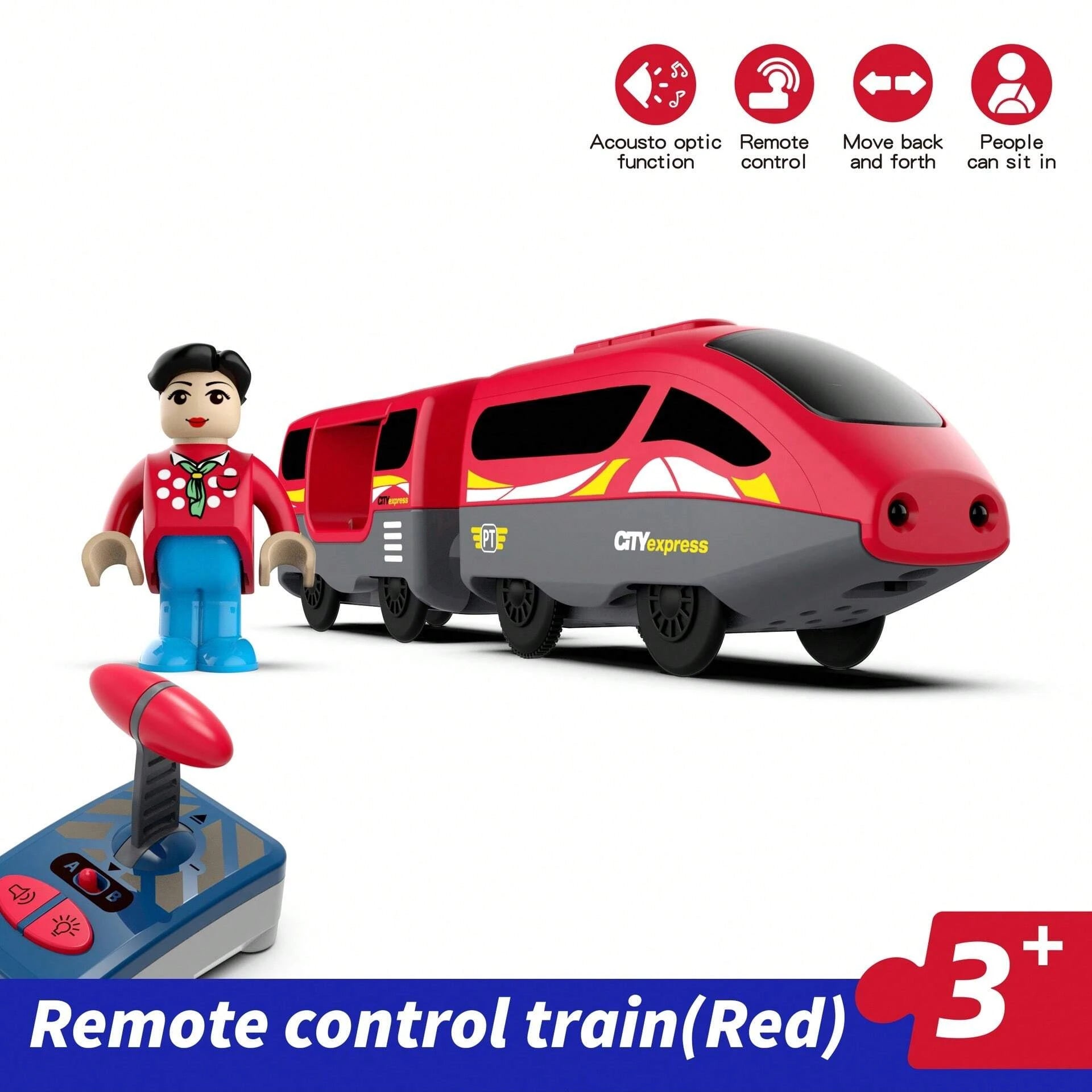 .Circuit de train électrique RC miniature magnétique à fentes, compatible avec tous les rails en bois. Accessoires de circuit de train, cadeau de Noël pour enfants