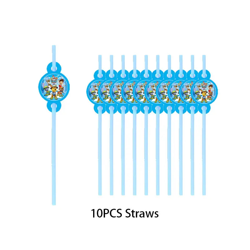 Kit de décoration Pat' Patrouille pour anniversaire : ballons, décor, assiettes, décorations pour cupcakes, autocollants Pat' Patrouille, cadeaux pour enfants