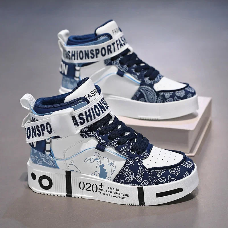 Chaussures de sport montantes pour enfants, baskets de basketball tendance pour garçons, chaussures plates décontractées pour filles, chaussures de marche décontractées pour enfants