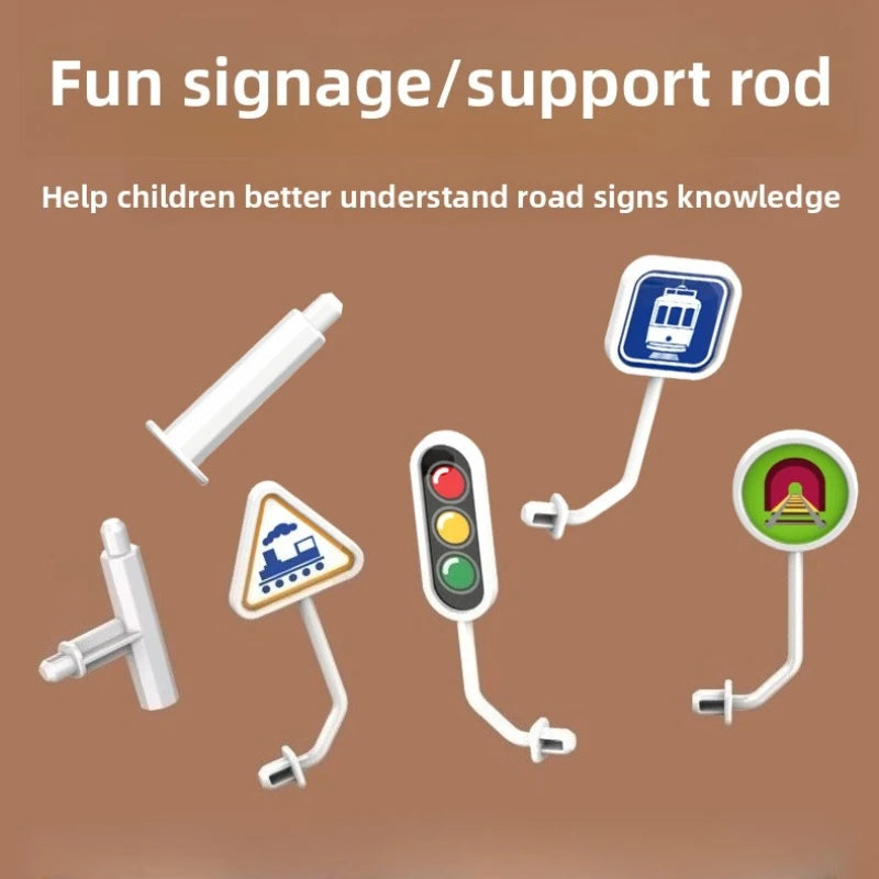 Circuit de train magique pour enfants, train électrique à assembler, wagons magnétiques, labyrinthe, jouet éducatif, cadeau de Noël.