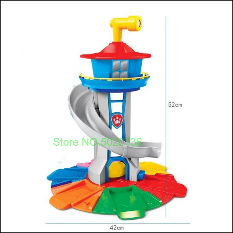 Figurines de chiens en forme de tour de patrouille dans un bus, jouets de Noël sans lumière ni son.