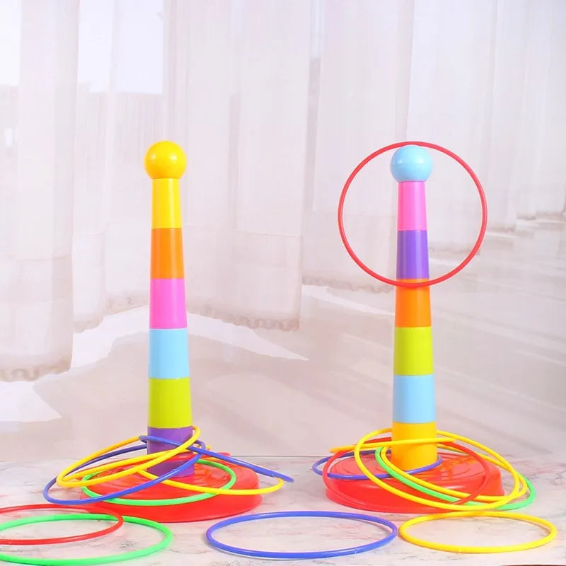 Jeu de lancer de cercles pour enfants, jouets empilables à spirales, amusant à l'intérieur et à l'extérieur, activité interactive parent-enfant, cadeau d'éveil.