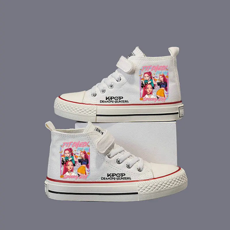 Chaussures en toile pour enfants, baskets KPop Demon Hunters pour filles, chaussures de sport Rumi Mira Zoey, chaussures de tennis pour étudiants, chaussures de course en extérieur