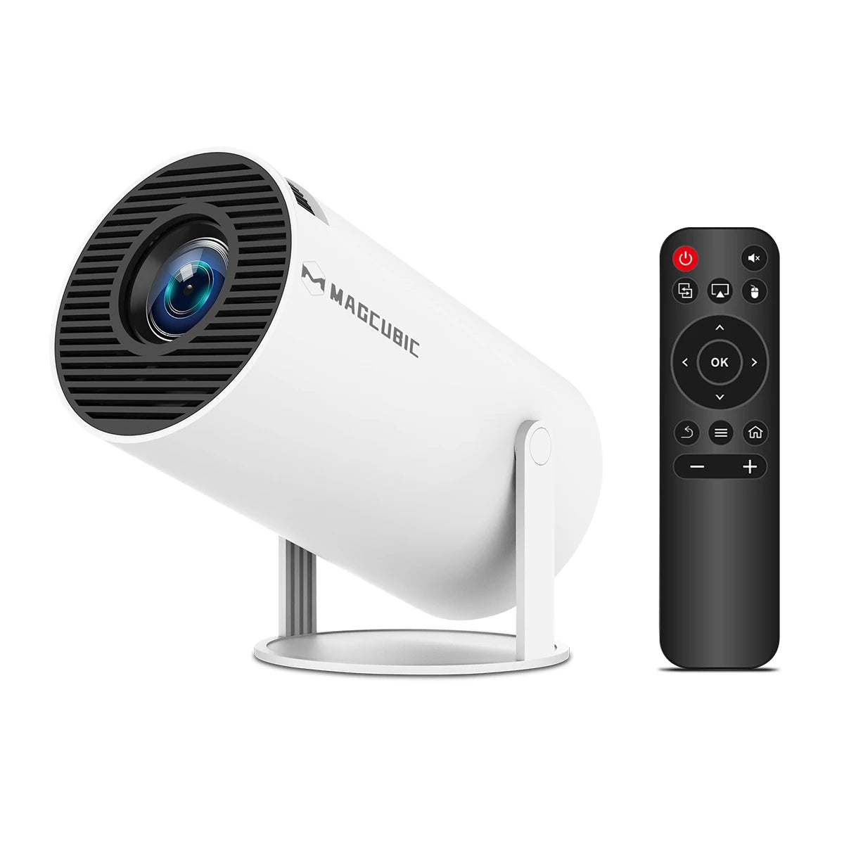 Projecteur portable Magcubic HY300 Pro+ 4K Android 11, 8000 lumens, WiFi 6, BT5.4, haut-parleur HiFi 5 W, compatible HD 720p, idéal pour le cinéma en extérieur