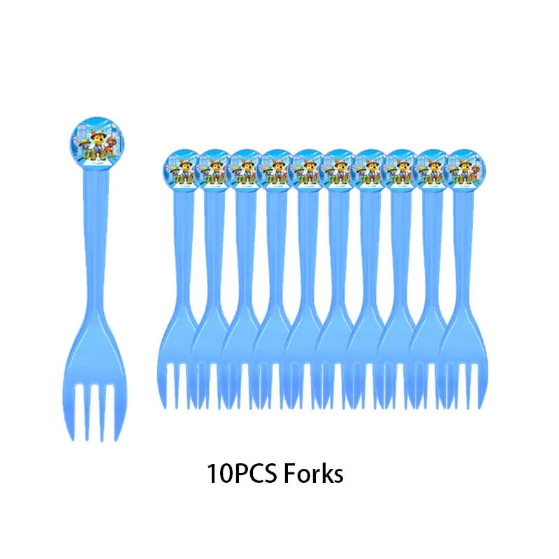 Kit de décoration Pat' Patrouille pour anniversaire : ballons, décor, assiettes, décorations pour cupcakes, autocollants Pat' Patrouille, cadeaux pour enfants