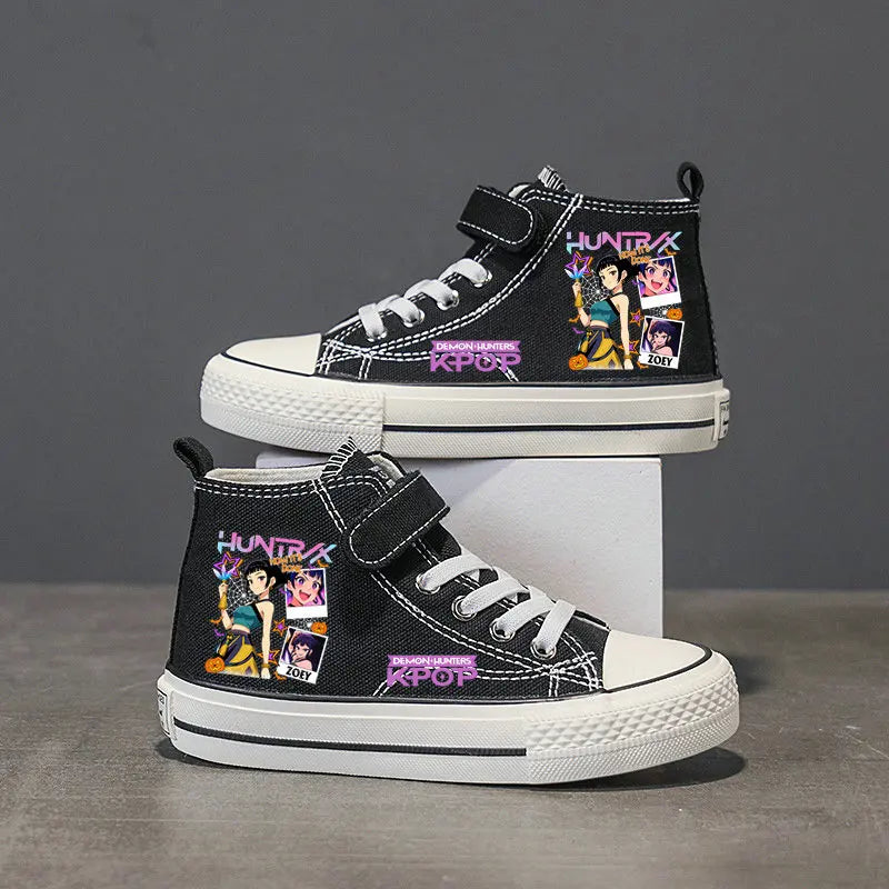 Chaussures en toile pour enfants, baskets KPop Demon Hunters pour filles, chaussures de sport Rumi Mira Zoey, chaussures de tennis pour étudiants, chaussures de course en extérieur
